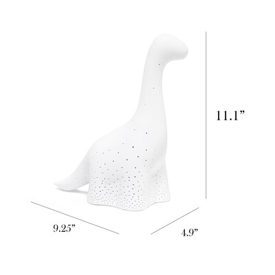 Simple Designs Porcelain Dinosaur Table Lamp (LT2093-WHT)