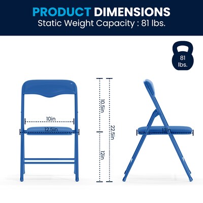 Flash Furniture Mindy Square Kids 5 Piece Folding Table and Chair Set, 24" x 24", Multicolored (JB9KID)