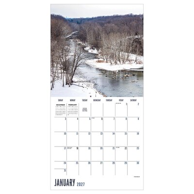 2027 TF Publishing Indiana 12 x 12 Monthly Wall Calendar, Multicolored (27-1038)