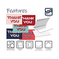 Better Office Thank You Cards with Envelopes, 4 x 6, Assorted Colors, 100/Pack (64525-100PK)