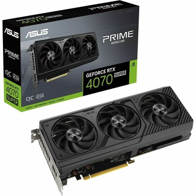ASUS GeForce RTX 4070 Super NVIDIA PCI Express 4.0 12GB GDDR6 Gaming Graphics Card, Black (PRIME-RTX4070S-O12G)