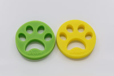FurZapper Silicone Pet Hair Remover, Yellow/Green, 2/Pack (FZ17006)