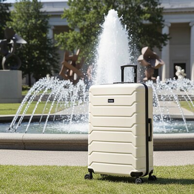 InUSA Trend 34.05 Hardside Suitcase, 4-Wheeled Spinner, TSA Checkpoint Friendly, Sand (IUTRE00XL-SAN)