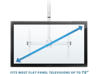 Mount-It! Full-Motion Ceiling TV Mount, 110 lbs. Max. (MI-509B_WHT)