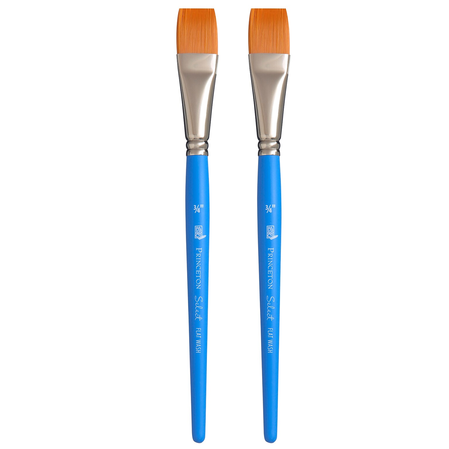 Princeton Select Artiste Mixed Media Synthetic Flat Wash Brush, 2/Pack (PBXP3750FW075-2)