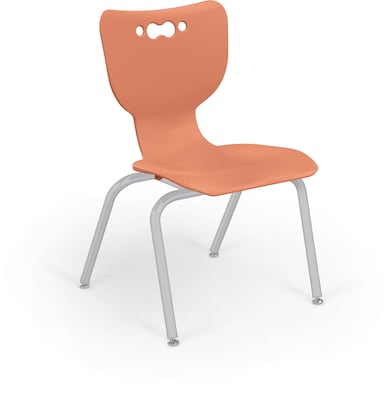 MooreCo 14 Hierarchy Student Chair with 4 Legs, Cayenne/Platinum Base (703673562850)