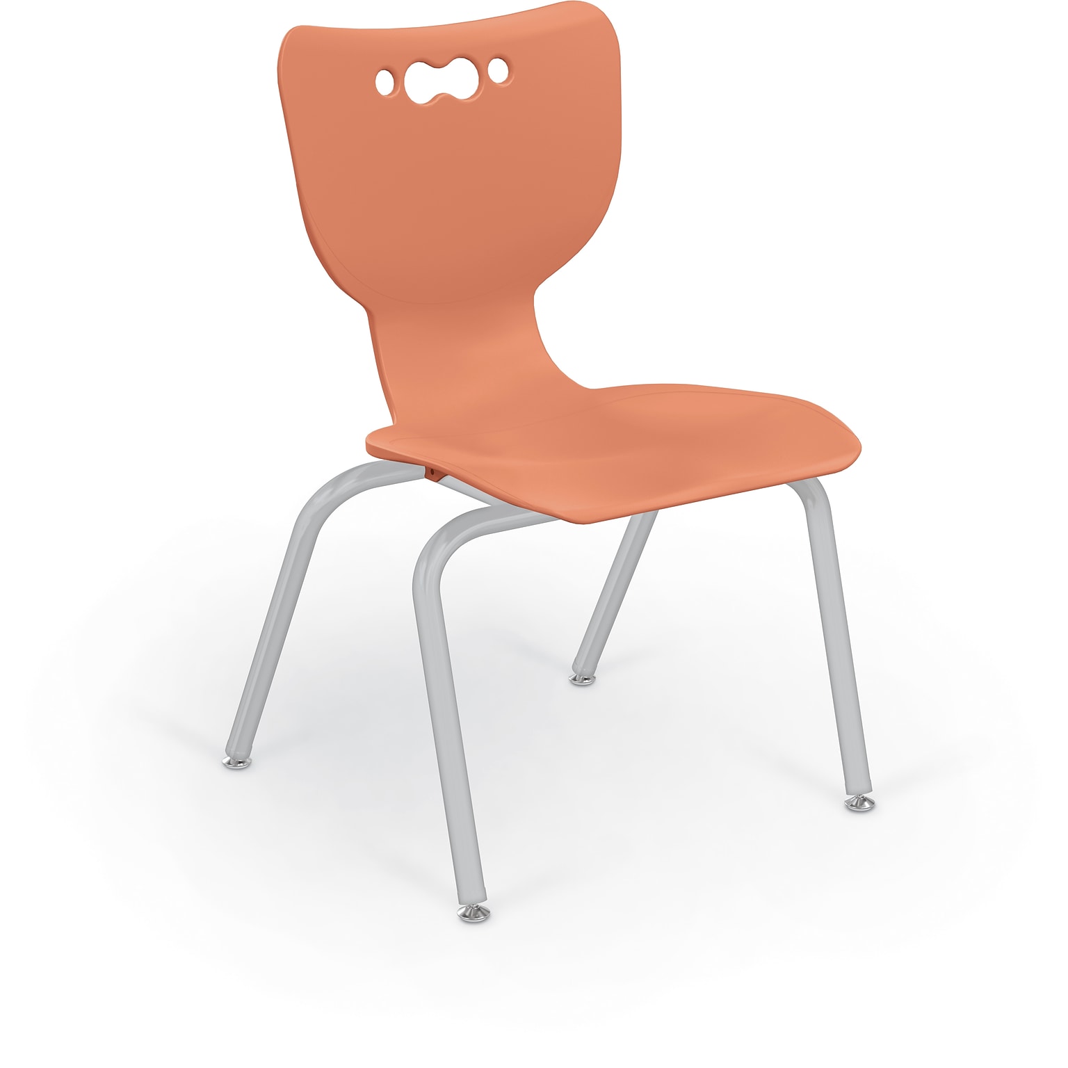 MooreCo 14 Hierarchy Student Chair with 4 Legs, Cayenne/Platinum Base (703673562850)