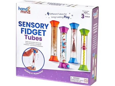 hand2mind Sensory Fidget Tubes, 4/Set (92419)