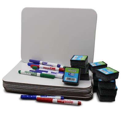 Flipside Magnetic Dry-Erase Whiteboard Set, 9 x 12, 12/Pack (FLP31004)