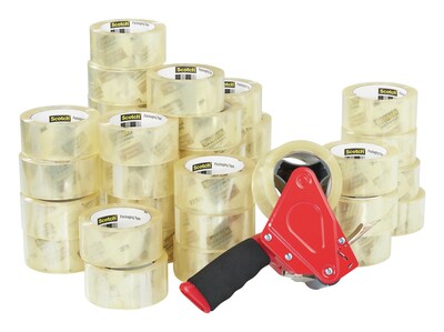 Scotch® Commercial Grade Shipping Packing Tape, 1.88 x 54.6 yds., Clear, 3 Core, 36/Pack (3750-CS3