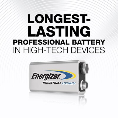 Energizer Industrial 9V Lithium Battery, 12/Pack (LN522)