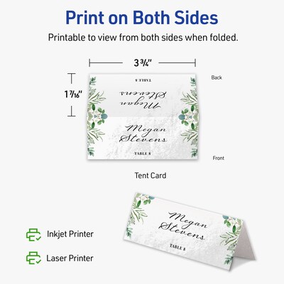 Avery Integrated Cards, 1-7/16" x 3.75", Glossy White, 150/Pack (95289)