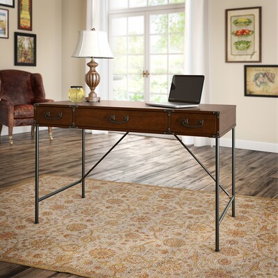 Bush Furniture Ironworks 48"W Writing Desk, Coastal Cherry (KI50201-03)