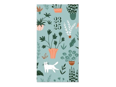 2023-2025 Willow Creek Houseplants 3.5 x 6.5 Academic Monthly Planner, Paperboard Cover, Multicolo