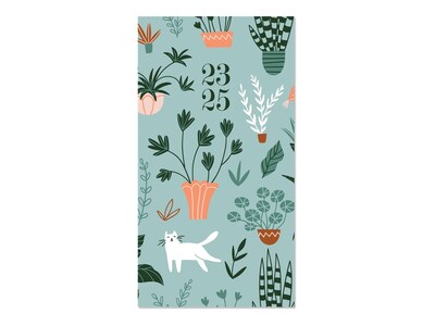 2023-2025 Willow Creek Houseplants 3.5 x 6.5 Academic Monthly Planner, Paperboard Cover, Multicolor (38642)