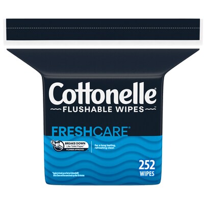 Cottonelle Flushable Wet Wipes, 252 Wipes/Refill (43541)