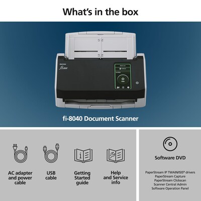 Ricoh fi-8040 Duplex Document Scanner, Black/Gray (PA03836-B005)
