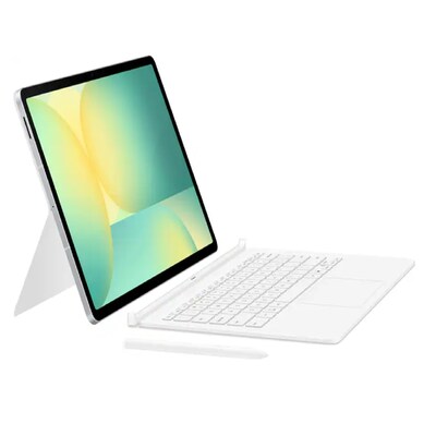Samsung Polyurethane 12.4 Book Cover Keyboard for Galaxy Tab S10 FE+, White (EF-DX625UWEGUJ)