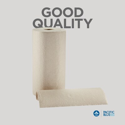Pacific Blue Basic Recycled Paper Towels, 2-ply, 250 Sheets/Roll, 12 Rolls/Carton (28290)