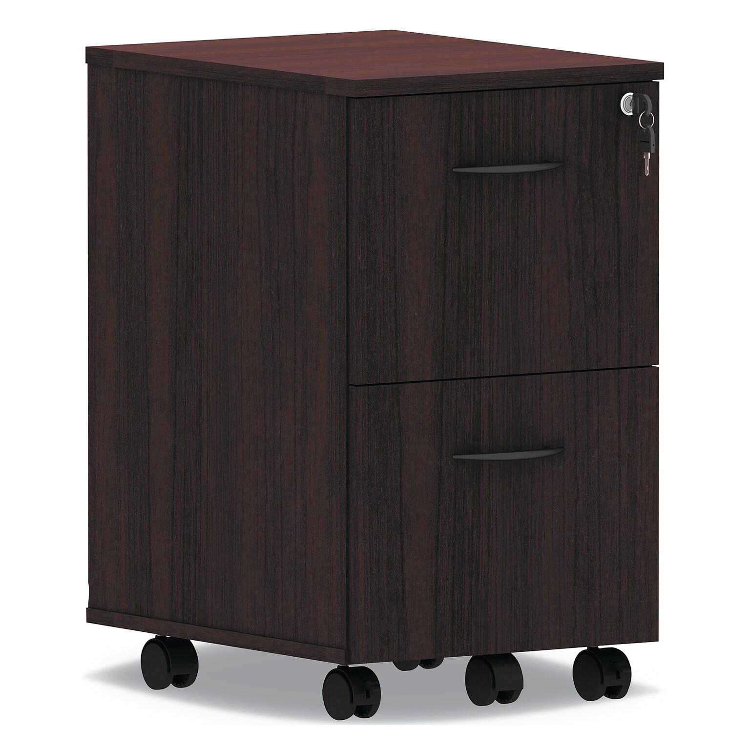 Alera Valencia Series 2-Drawer Standard File Cabinet, Mahogany, 15.38W x 20D (ALEVA582816MY)