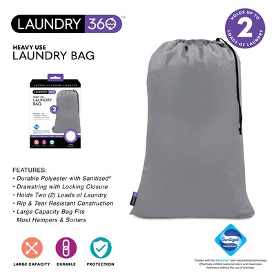 Laundry 360 Sanitized Laundry Bag, Gray (W-85044)
