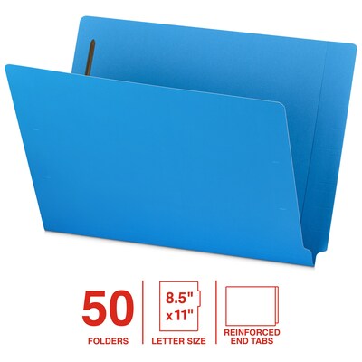 Staples Classification Folder, 3/4 Expansion, Letter Size, Blue, 50/Box (ST62547)