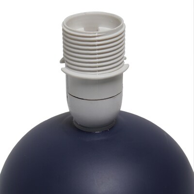 Creekwood Home Nauru 8.66" Traditional Petite Ceramic Orb Base Bedside Table Desk Lamp, Blue, 2/Pack (CWT-2004-BL-2PK)