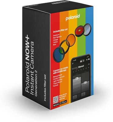 Polaroid Now 2nd Generation I-Type Instant Film Bluetooth Camera, Black (9076)