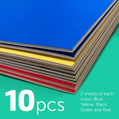 Flipside Foam Board, 30" x 20", Assorted Colors, 10/Carton (20320)