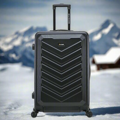 US Army FOX 28" Hardside Suitcase, 4-Wheeled Spinner, TSA Checkpoint Friendly, Black (USLFOX00L-BLK)