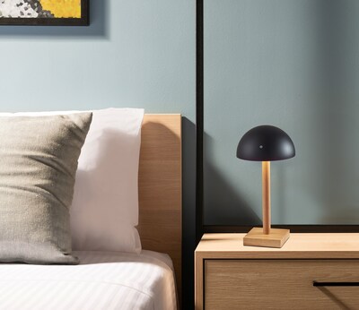 Adesso Nash 12" LED Table Lamp, Natural Wood/Black (4065-01)