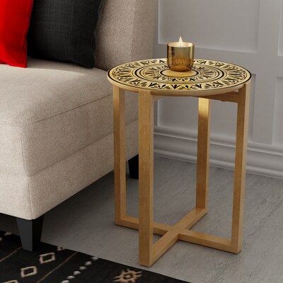 Adore Decor Dahlia Side Table, Natural (FUTB10103A)