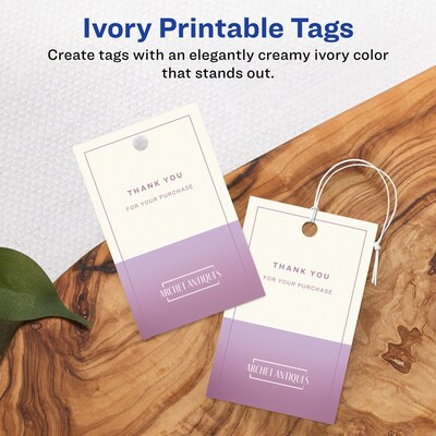 Avery 2 x 3  Blank Price & Merchandise Tags, Ivory, 80/Carton (95270-MIT10)