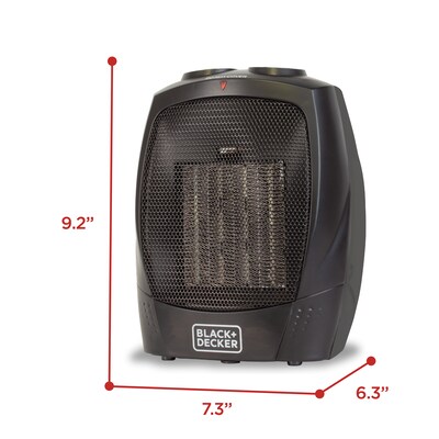 Black & Decker 1500-Watt Portable Ceramic Electric Heater, Black (BHDC201)