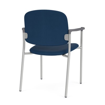 Lesro Chat Vinyl Guest Chair, Patriot Plus Blue Ridge/Silver (CX1171.SSV.CFL.F04-01PPBR)