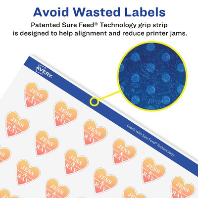 Avery Laser/Inkjet Multipurpose Labels, 0.75" x ", Glossy Clear, 4000/Box (94601)