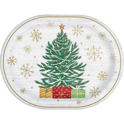 Say Hooray! Timeless Tree Paper Plates and Guest Towels Kit, Multicolored, 48/Pack (DTC9400E2H)