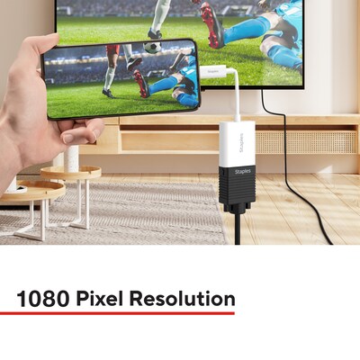 Staples TECH USB-C to VGA Audio/Video Adapter, Male to Female, White (ST62367)