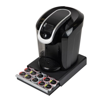 Mind Reader Plastic Coffee Pod Drawer Countertop Organizer, 30 Pod Capacity, Black (TRY30-BLK)