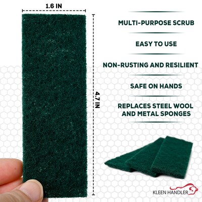 BISON LIFE Slicer EZ Non Woven Scrub Pads, Green, 720 Pads/Pack (BPKH-ES-SSP-GR-60A)