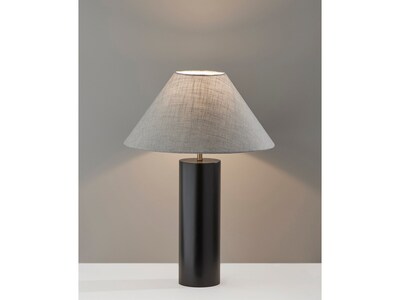 Adesso Martin Incandescent Table Lamp, Black/Light Gray (1509-01)