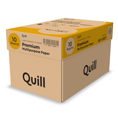 Quill Brand® 8 1/2 x 11 Premium Multipurpose Paper, 20 lbs., 97 Brightness, 6-8 Pallets (X81120)