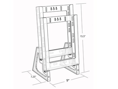 Azar 2-tier Modular Brochure Holder, 8.5" x 11", Clear Styrene, 2/Pack (252333)