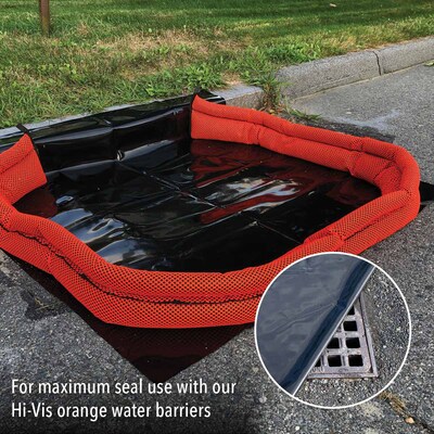 Quick Dam Hi-Vis Water Barrier, 120", Up to 8 Gal. 4/Box (QDGG10-4HV)