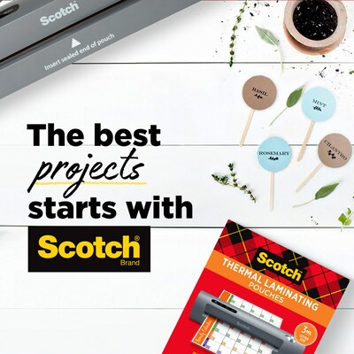 Scotch Thermal Laminating Pouches, Letter Size, 3 Mil, 200/Pack (TP3854-200)