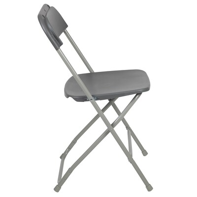 Flash Furniture Plastic Folding Chair, Grey, Set of 6 (6LEL3GREY)