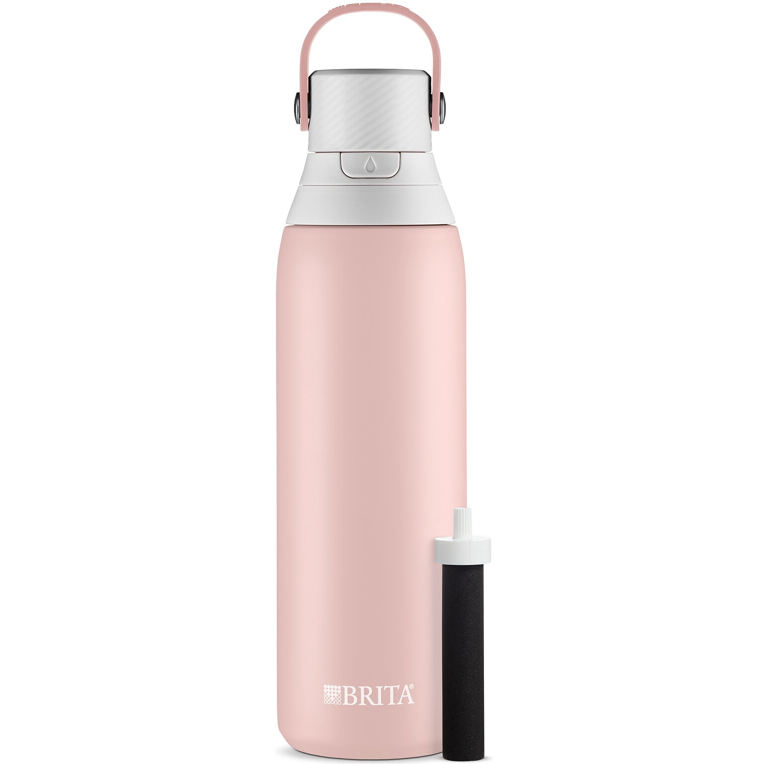 Brita Stainless Steel Filtered Water Bottle, 20 oz., Rose (36452)