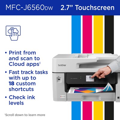 Brother INKvestment MCF-J6560DW Wireless Color All-in-One Inkjet Printer