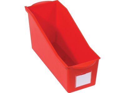 Deflect-O Polypropylene Book Bin, 7.35 x 5.34 x 14.2, Red (39508RED)