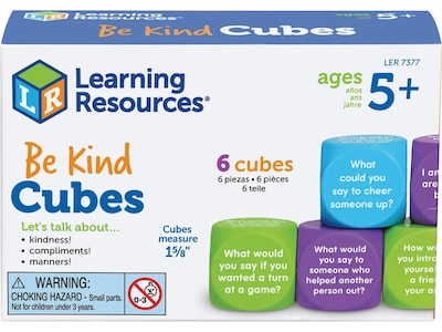 Learning Resources Be Kind Conversation Cubes, 6/Set (LER7377)